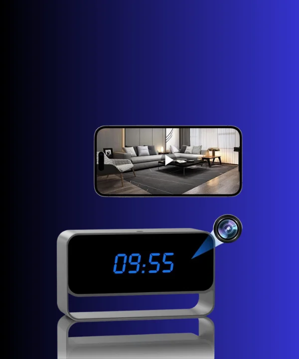 wireless spy camera table clock