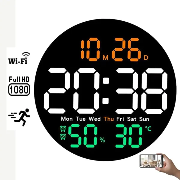 LED Wireless Spy Camera Wall Clock Hidden Cam