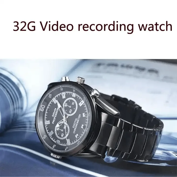 Full HD 1080P Night Vision Analog Spy Watch Camera Slim Body