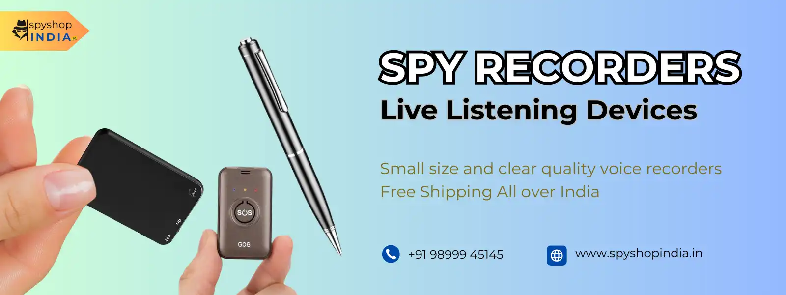 Spy Banner home page Audio Recorders