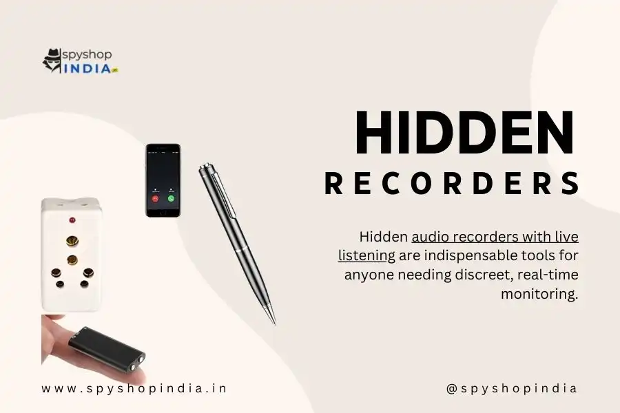 Hidden Audio Recorder with Live Listening at Spy Shop India